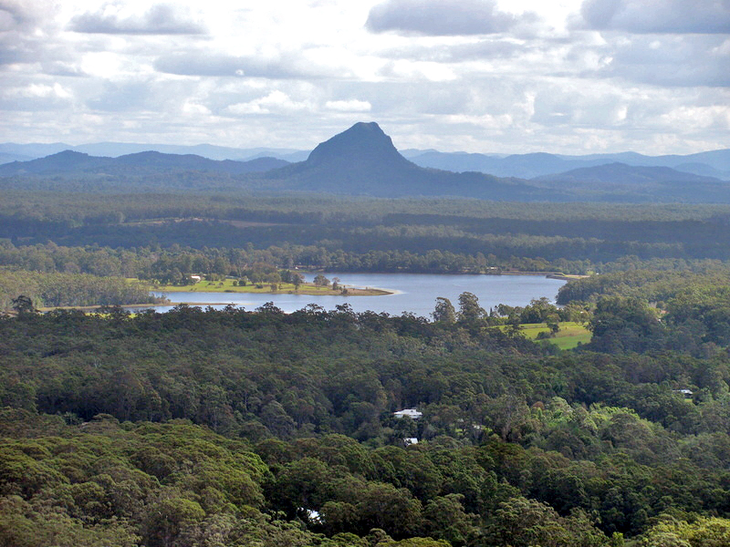 View to the west from atop Mount Tinbeerwah, a five minute drive from the Retreat